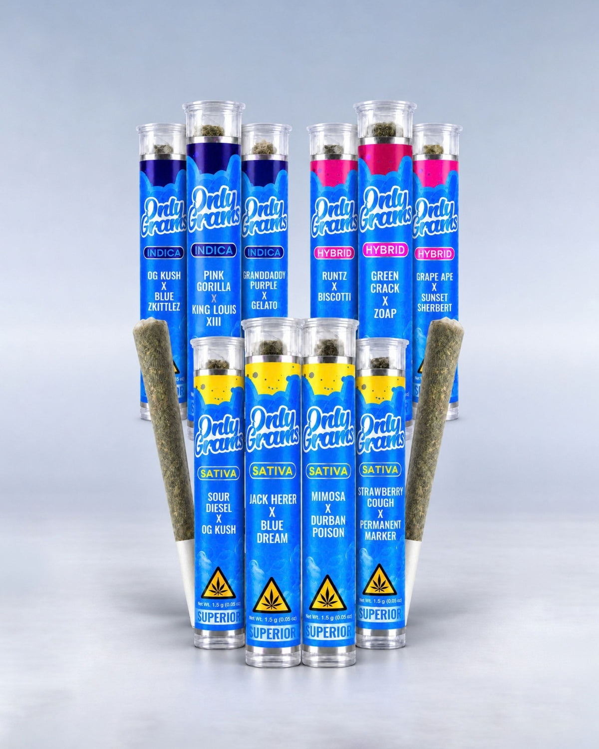 Single Preroll Probierset - 50% Superior - OnlyGrams