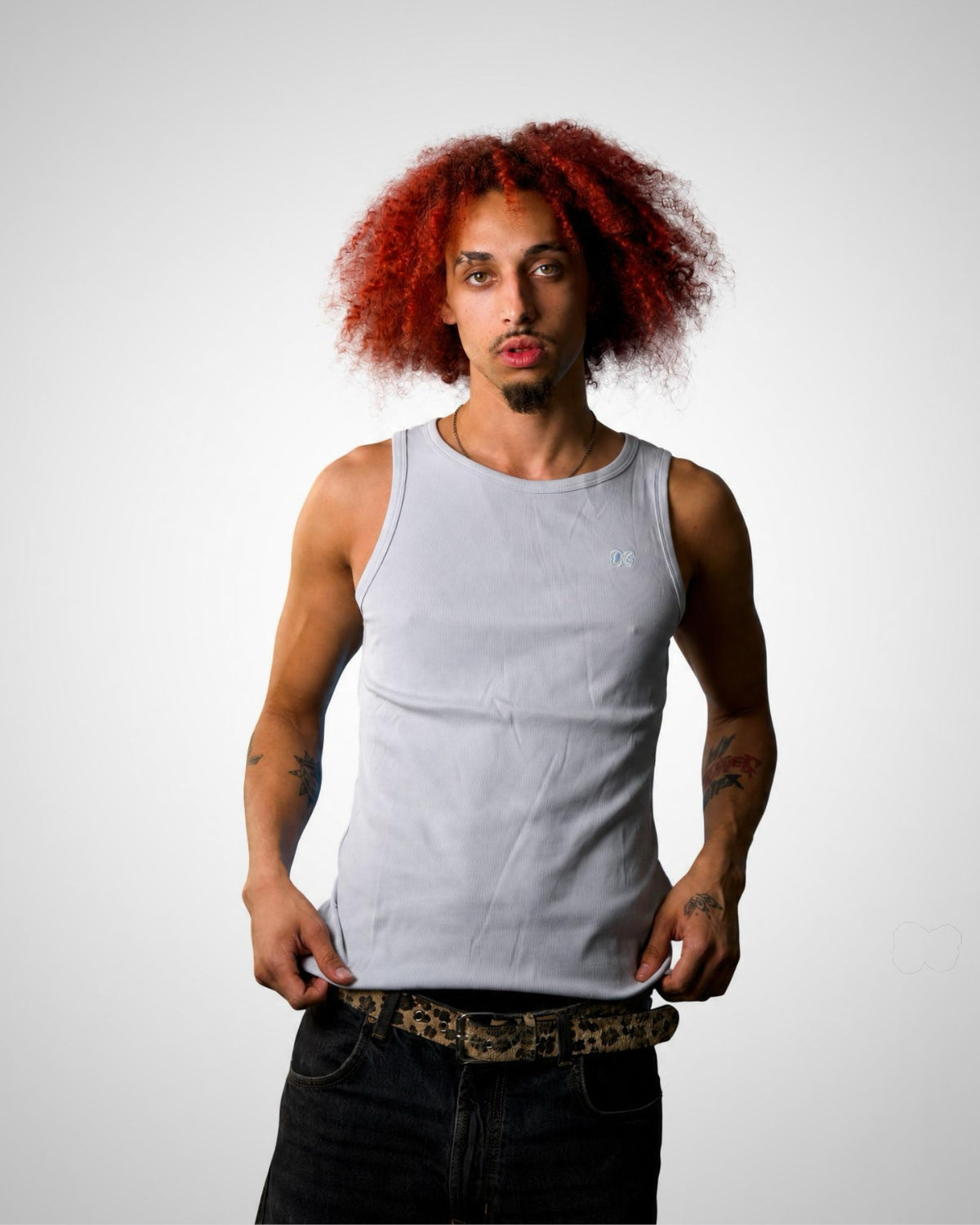 Slim Fit Tanktop – Hellgrau - OnlyGrams