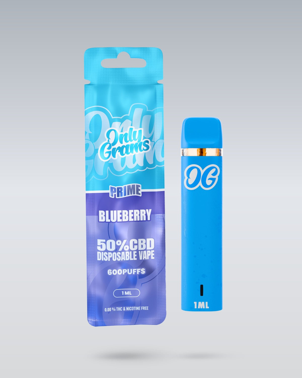 Blueberry CBD Vape 50% CBD - OnlyGrams