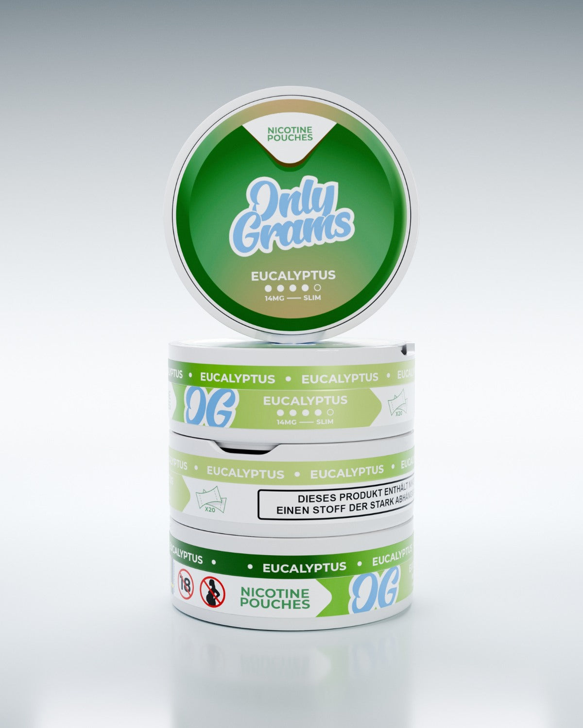 Eucalyptus Nicotine Pouches – 14 mg - OnlyGrams
