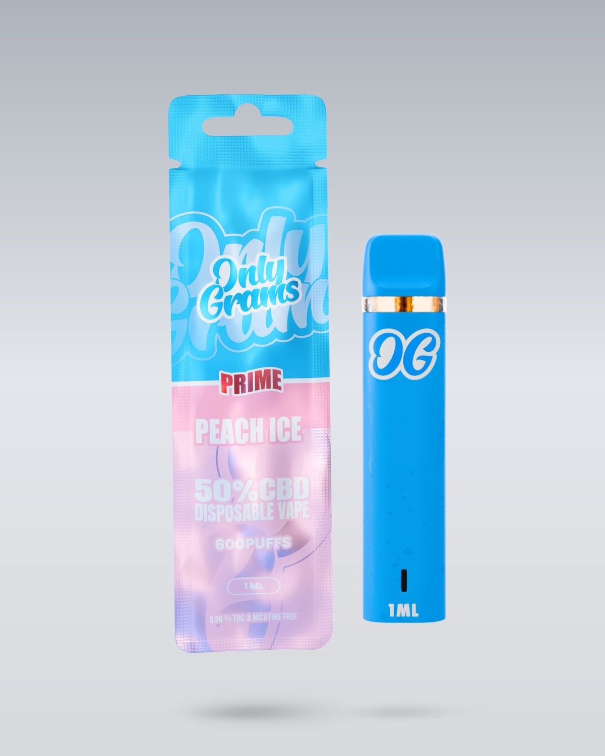 Peach Ice CBD Vape 50% CBD - OnlyGrams